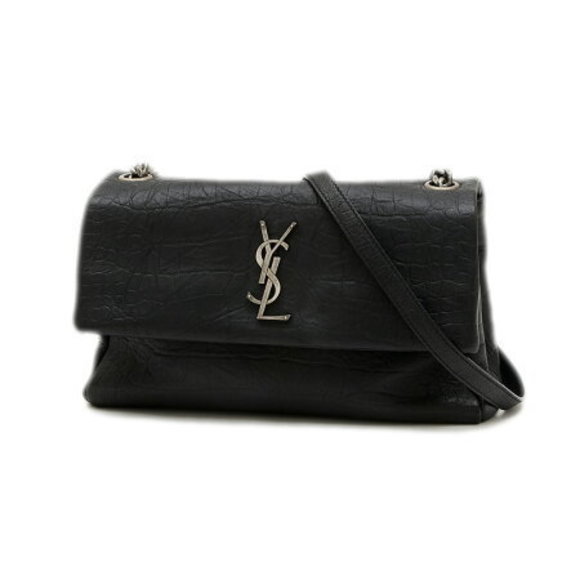 Saint Laurent Paris West Shoulder Bag Black Leather - Picture 1 of 7